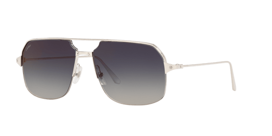 משקפי שמש קרטייה מט שחור-כחול שיפוע | CARTIER CT0230S Matte Black-Blue Gradient