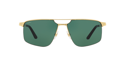 Cartier Sunglasses Gold-Green | CARTIER CT0385S-002 Gold-Green