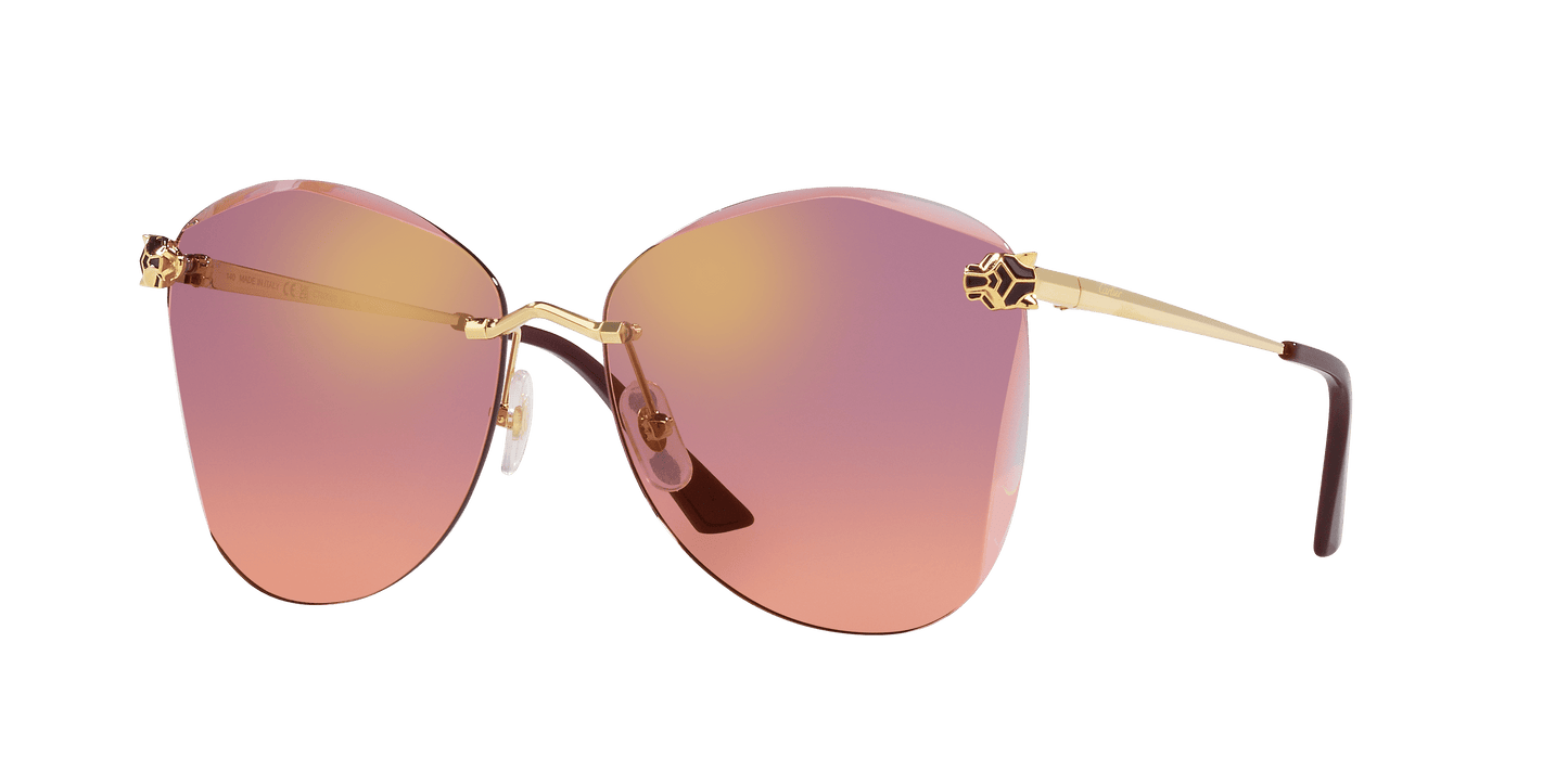 משקפי שמש קרטייה זהב-סגול | CARTIER CT0398S-003 Gold-Purple