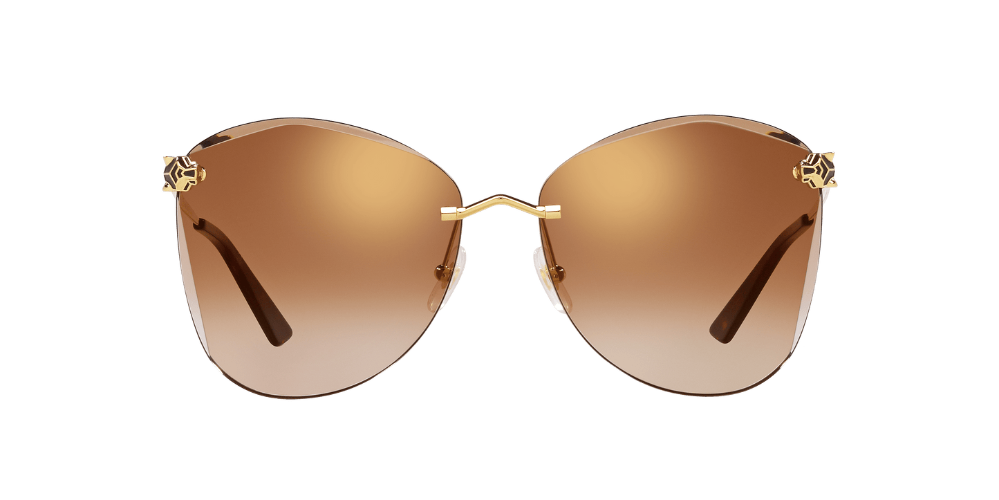 Cartier sunglasses in gold-brown color | CARTIER CT0398S-002 Gold-Brown