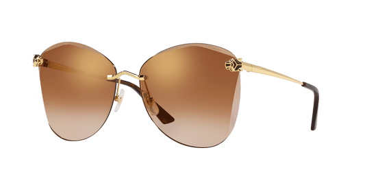 משקפי שמש קרטייה בצבע זהב-חום | CARTIER CT0398S-002 Gold-Brown
