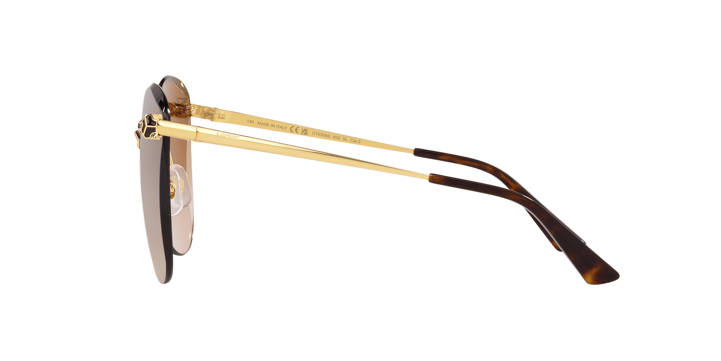 Cartier sunglasses in gold-brown color | CARTIER CT0398S-002 Gold-Brown