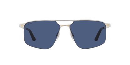 Cartier Sunglasses Silver-Blue | CARTIER CT0385S Silver-Blue