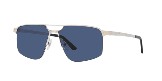 משקפי שמש קרטייה כסוף-כחול | CARTIER CT0385S Silver-Blue