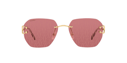 Cartier Gold-Red Sunglasses | CARTIER CT0065S Gold-Red