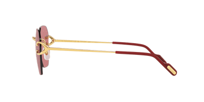 Cartier Gold-Red Sunglasses | CARTIER CT0065S Gold-Red
