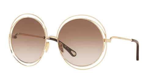 משקפי שמש של קלואי שיפוע זהב-חום | Chloé CH0045S Gold-Brown Gradient