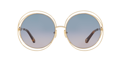 משקפי שמש קלואי זהב ירוק-כחול שיפוע | Chloé CH0045S Gold Green-Blue Gradient