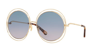 משקפי שמש קלואי זהב ירוק-כחול שיפוע | Chloé CH0045S Gold Green-Blue Gradient