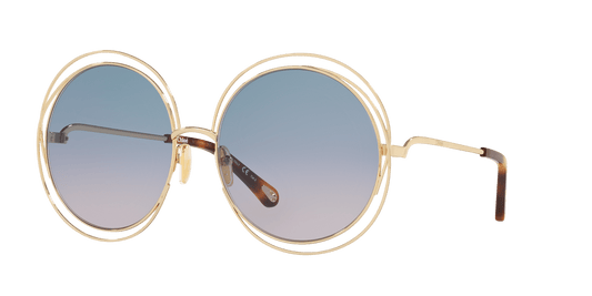 משקפי שמש קלואי זהב ירוק-כחול שיפוע | Chloé CH0045S Gold Green-Blue Gradient
