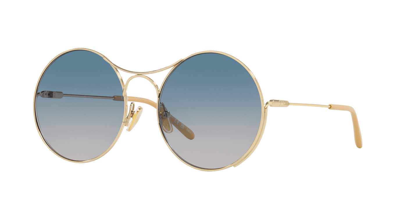 Chloe Gold-Green Sunglasses | Chloé CH0166S Gold-Green