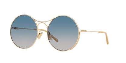 Chloe Gold-Green Sunglasses | Chloé CH0166S Gold-Green