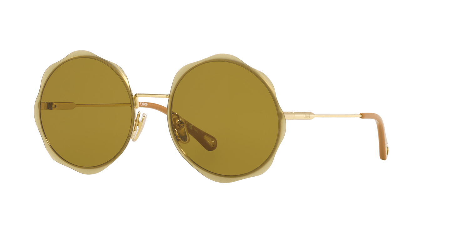 משקפי שמש של קלואי זהב-ירוק | Chloé CH0202S Gold-Green