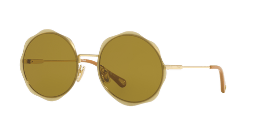 משקפי שמש של קלואי זהב-ירוק | Chloé CH0202S Gold-Green