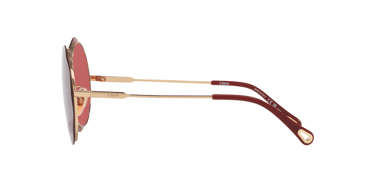 Chloe Gold-Red Sunglasses | Chloé CH0202S Gold-Red