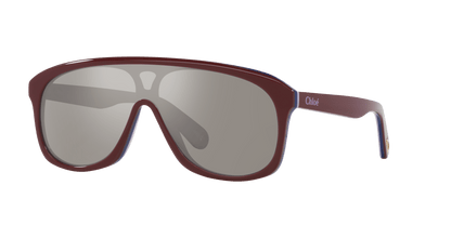 משקפי שמש של קלואה בורדו-כסף | CHLOÉ CH0212S Burgundy-Silver