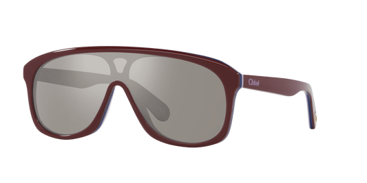 משקפי שמש של קלואה בורדו-כסף | CHLOÉ CH0212S Burgundy-Silver