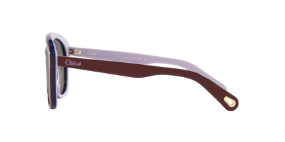 משקפי שמש של קלואה בורדו-כסף | CHLOÉ CH0212S Burgundy-Silver
