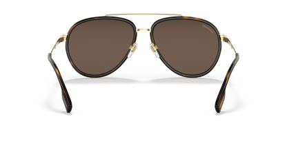 משקפי שמש בורברי זהב-חום כהה | BURBERRY BE3125 Oliver Gold-Dark Brown