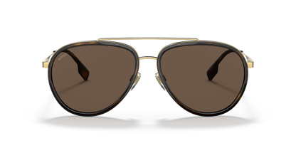 משקפי שמש בורברי זהב-חום כהה | BURBERRY BE3125 Oliver Gold-Dark Brown