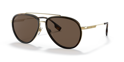 משקפי שמש בורברי זהב-חום כהה | BURBERRY BE3125 Oliver Gold-Dark Brown
