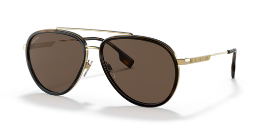 משקפי שמש בורברי זהב-חום כהה | BURBERRY BE3125 Oliver Gold-Dark Brown