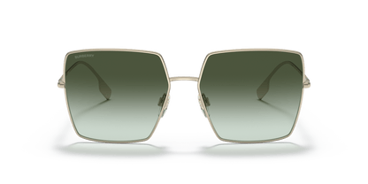 Burberry light green sunglasses with gold tint | BURBERRY BE3133 Daphne Light Gold-Gradient Green