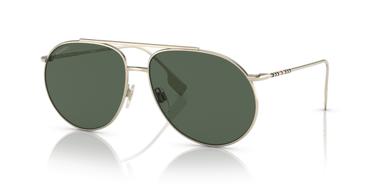 משקפי שמש בורברי בהיר זהב-כהה | BURBERRY BE3138 Alice Light Gold-Dark Green