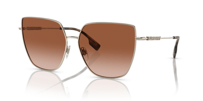 משקפי שמש בורברי בצבע חום-זהוב בהיר | BURBERRY BE3143 Alexis Light Gold-Brown Gradient