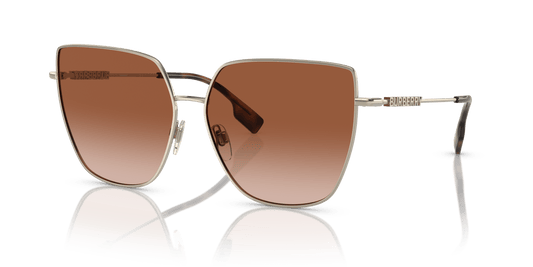 משקפי שמש בורברי בצבע חום-זהוב בהיר | BURBERRY BE3143 Alexis Light Gold-Brown Gradient