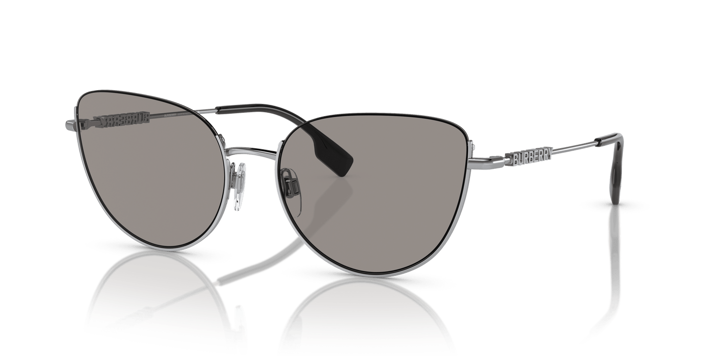 Burberry Sunglasses Silver-Photo Grey | BURBERRY BE3144 Harper Silver-Photo Grey