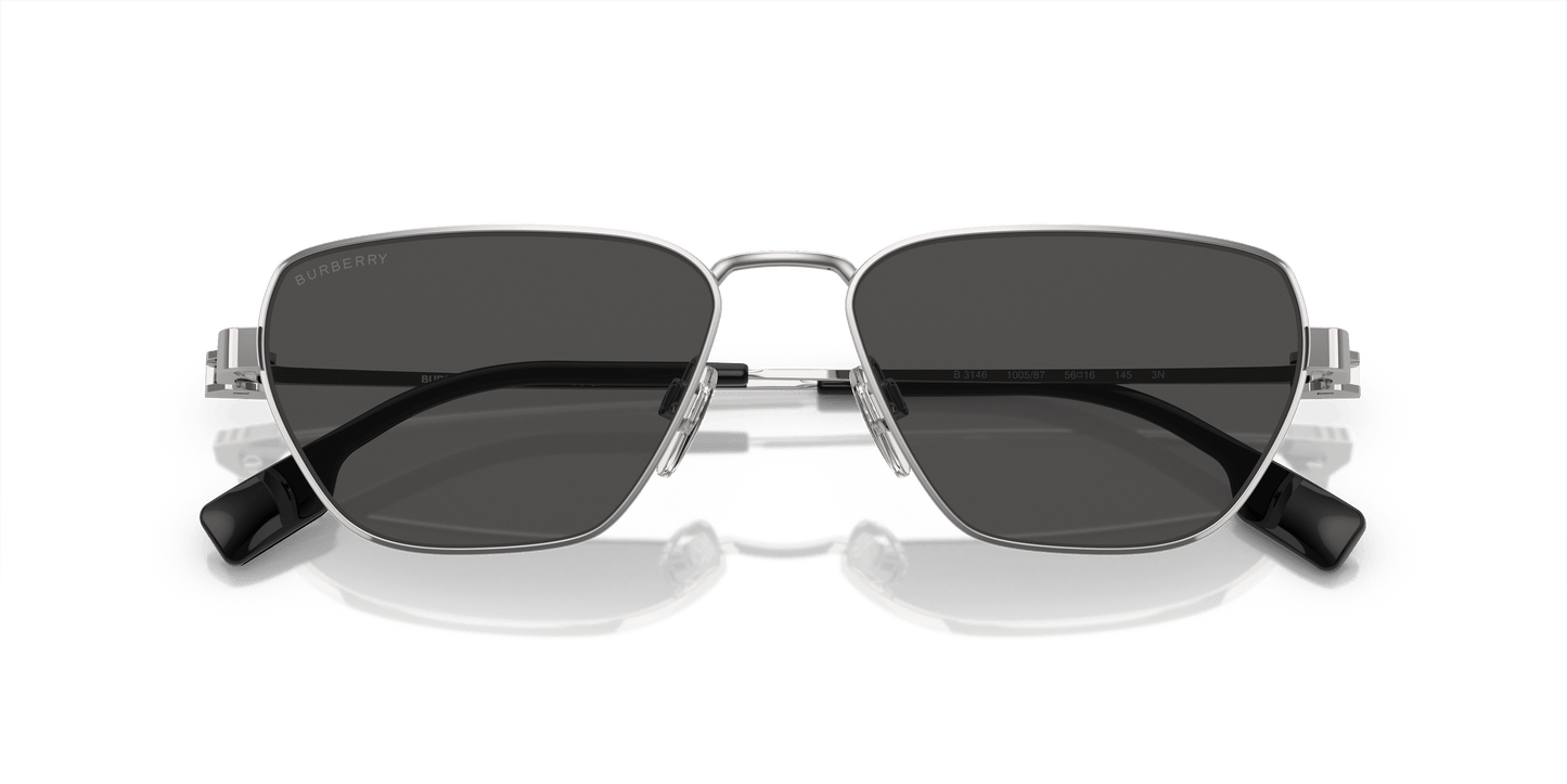 Burberry Sunglasses Silver-Dark Grey | BURBERRY BE3146 Silver-Dark Grey
