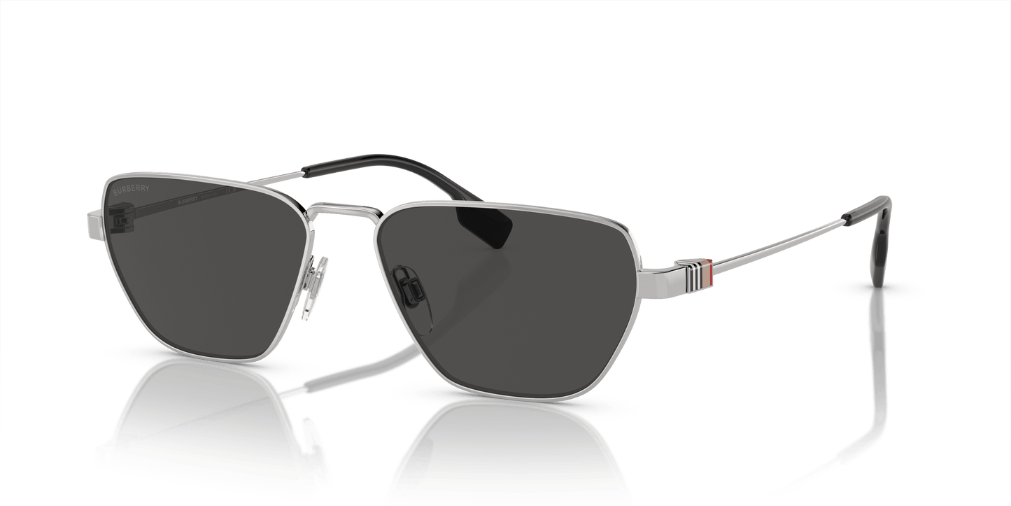 Burberry Sunglasses Silver-Dark Grey | BURBERRY BE3146 Silver-Dark Grey
