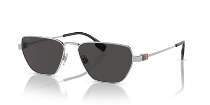Burberry Sunglasses Silver-Dark Grey | BURBERRY BE3146 Silver-Dark Grey