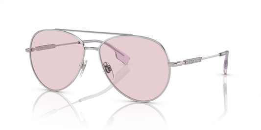 משקפי שמש של ברברי כסף-תמונה ורוד | BURBERRY BE3147 Silver-Photo Pink