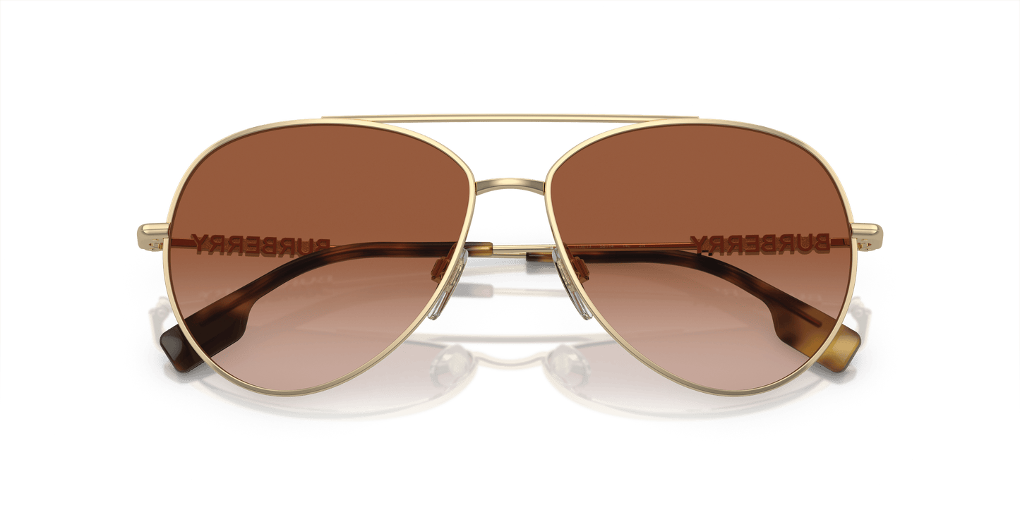משקפי שמש של ברברי צבע זהב-חום בהיר | BURBERRY BE3147 Light Gold-Brown Gradient