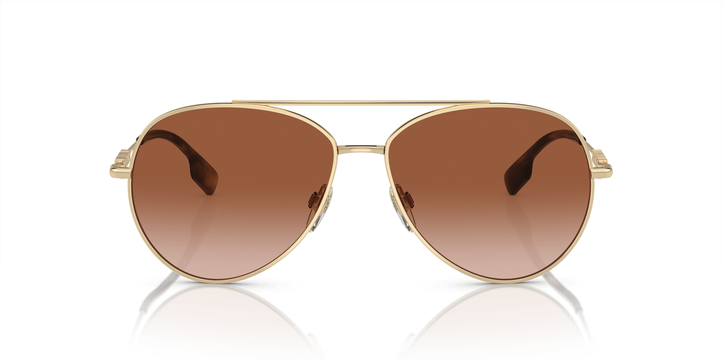 משקפי שמש של ברברי צבע זהב-חום בהיר | BURBERRY BE3147 Light Gold-Brown Gradient