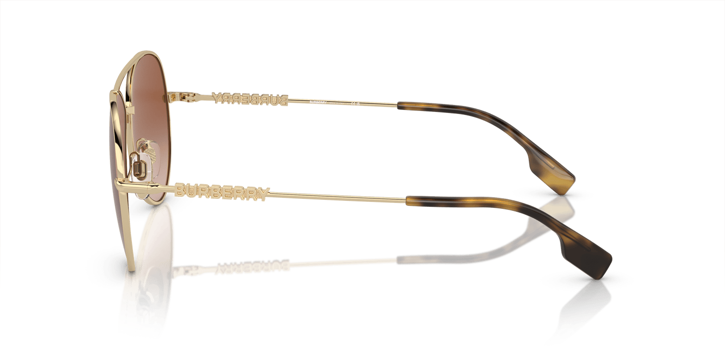משקפי שמש של ברברי צבע זהב-חום בהיר | BURBERRY BE3147 Light Gold-Brown Gradient