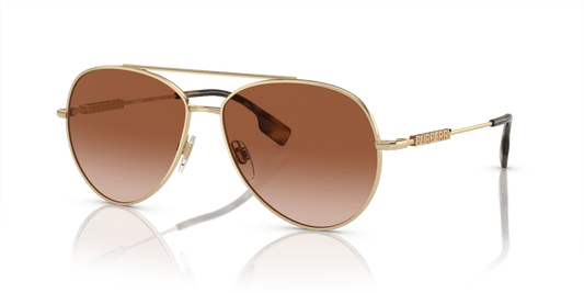 משקפי שמש של ברברי צבע זהב-חום בהיר | BURBERRY BE3147 Light Gold-Brown Gradient