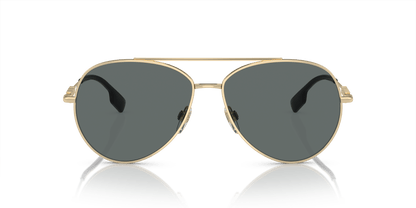 משקפי שמש של ברברי קוטב זהב בהיר-אפור כהה | BURBERRY BE3147 Light Gold-Dark Grey Polar
