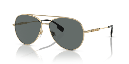 משקפי שמש של ברברי קוטב זהב בהיר-אפור כהה | BURBERRY BE3147 Light Gold-Dark Grey Polar