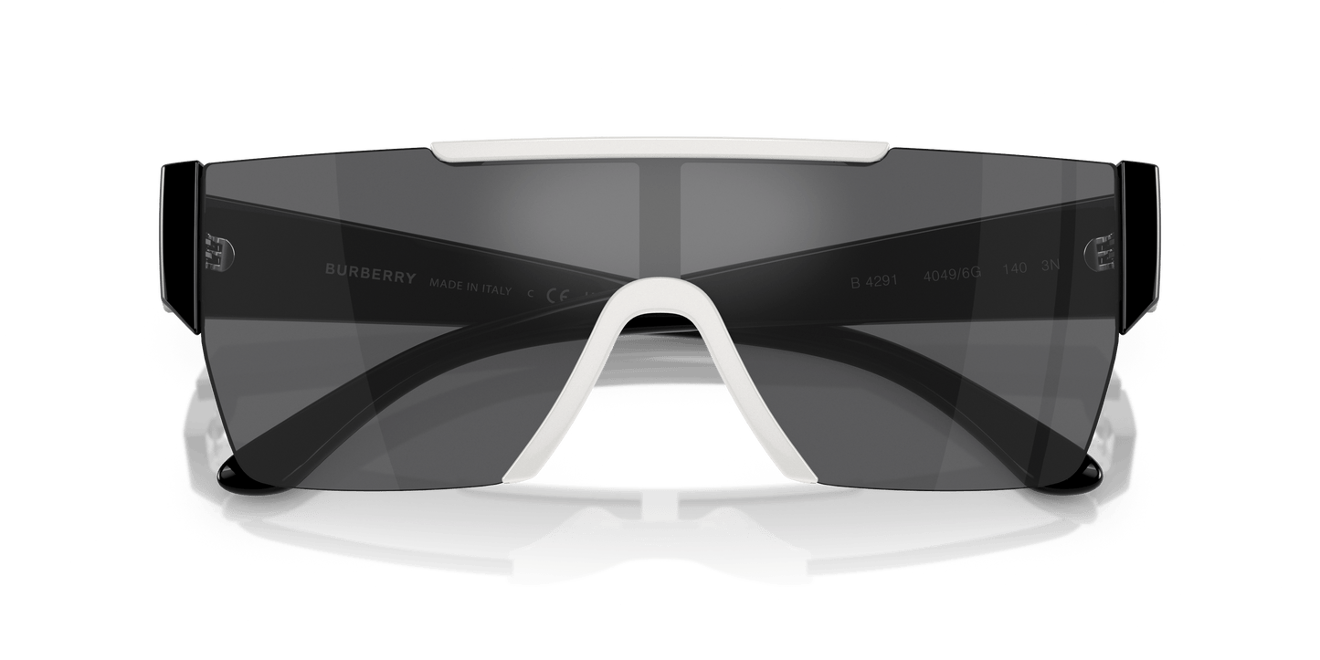 משקפי שמש של ברברי מראה לבן-אפור שחור | BURBERRY BE4291 White-Grey Mirror Black