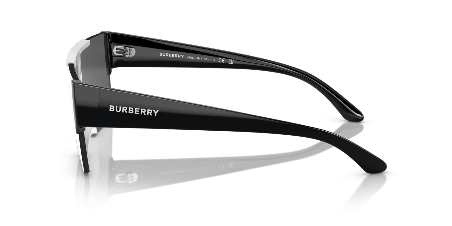 משקפי שמש של ברברי מראה לבן-אפור שחור | BURBERRY BE4291 White-Grey Mirror Black
