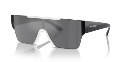 משקפי שמש של ברברי מראה לבן-אפור שחור | BURBERRY BE4291 White-Grey Mirror Black