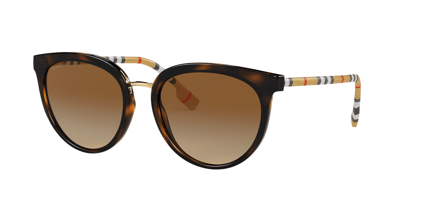 משקפי שמש בורברי כהה מקוטב חום בצבע הוואנה | BURBERRY BE4316 Willow Dark Havana-Polarized Brown Gradient