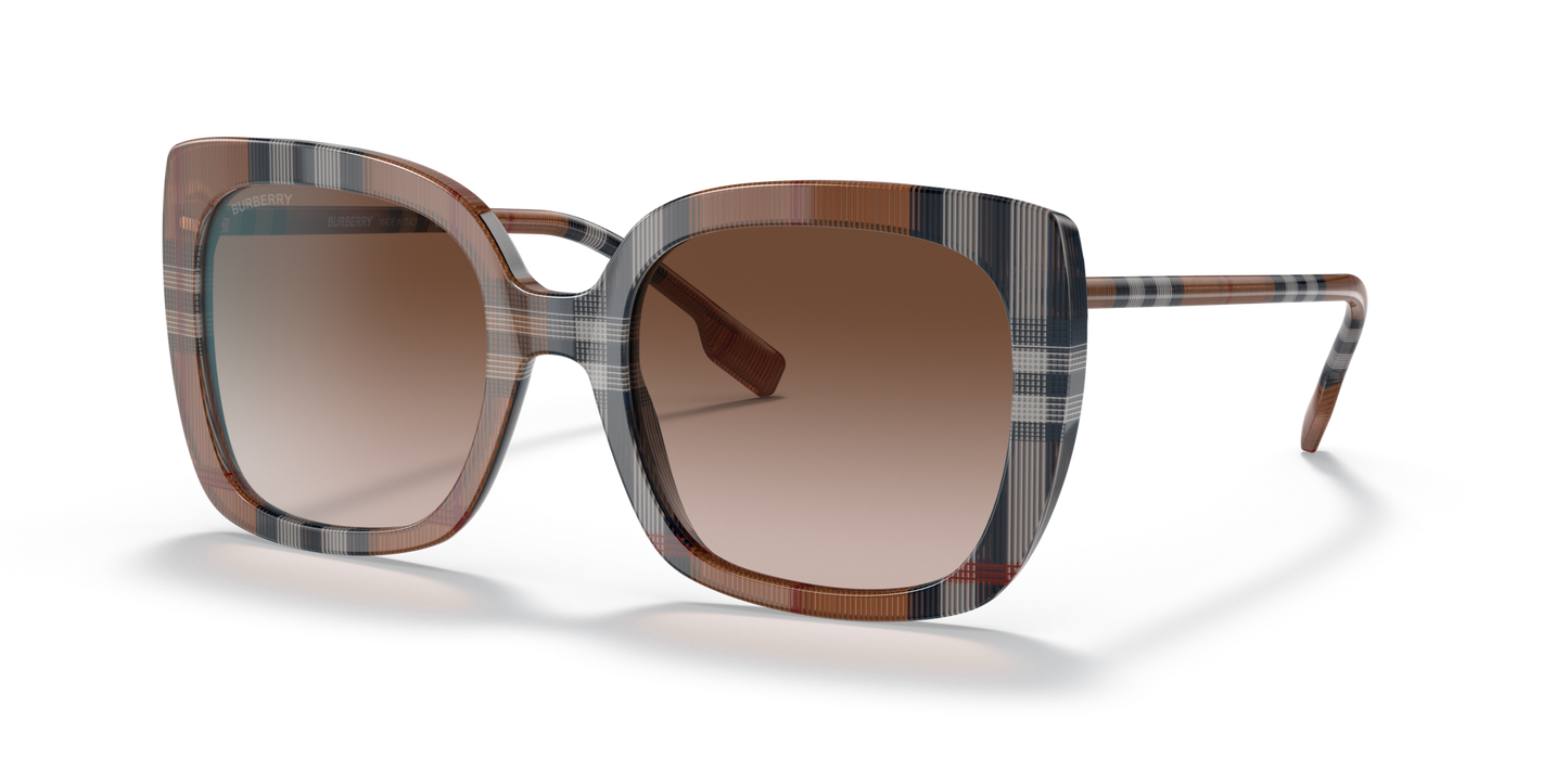 Burberry Sunglasses Brown Check-Gradient Brown | BURBERRY BE4323 Caroll Brown Check-Gradient Brown