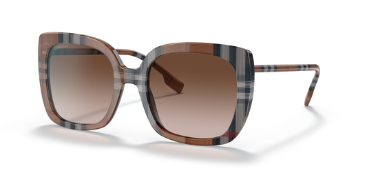 משקפי שמש בורברי חום צ'ק-שיפוע חום | BURBERRY BE4323 Caroll Brown Check-Gradient Brown