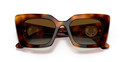 Burberry Sunglasses Light Havana Polarized Brown Gradient | BURBERRY BE4344 Daisy Light Havana-Polarized Brown Gradient