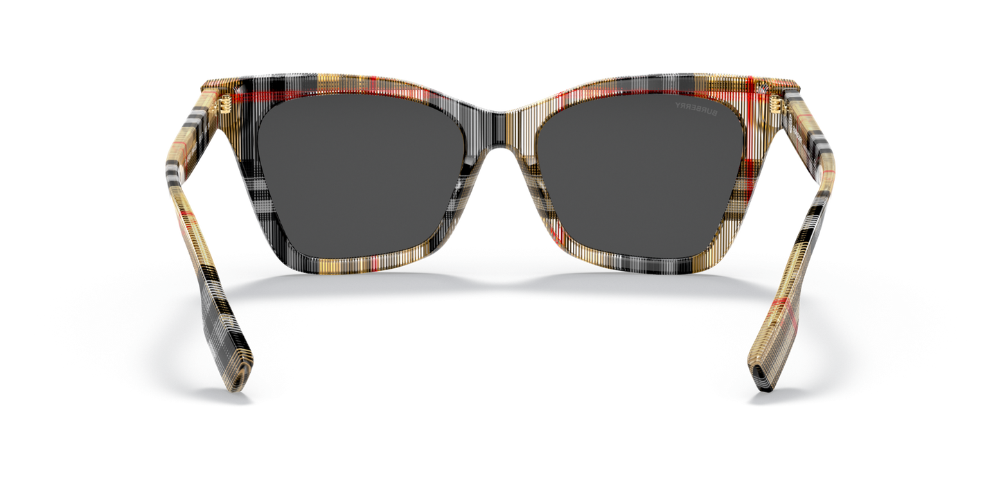Burberry Vintage Sunglasses in Dark Grey | BURBERRY BE4346 Elsa Vintage Check-Dark Grey
