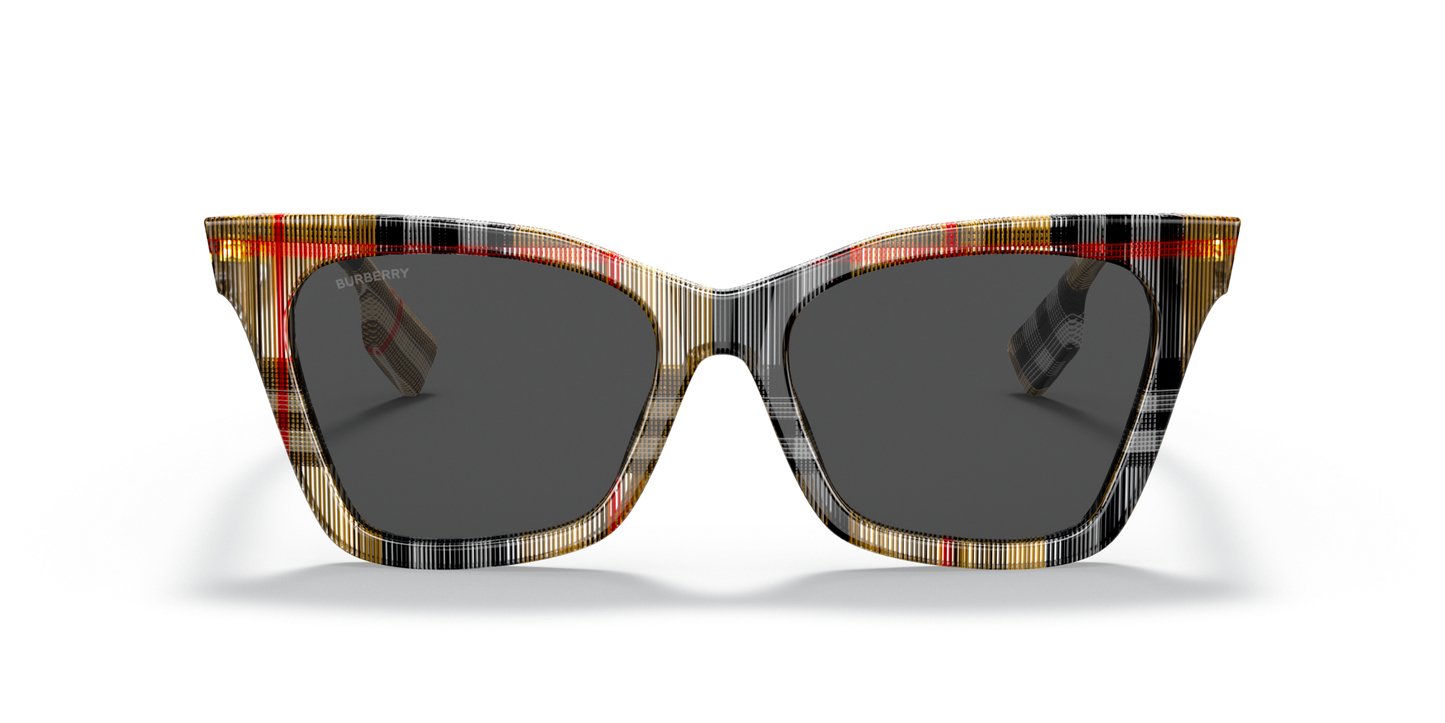 Burberry Vintage Sunglasses in Dark Grey | BURBERRY BE4346 Elsa Vintage Check-Dark Grey